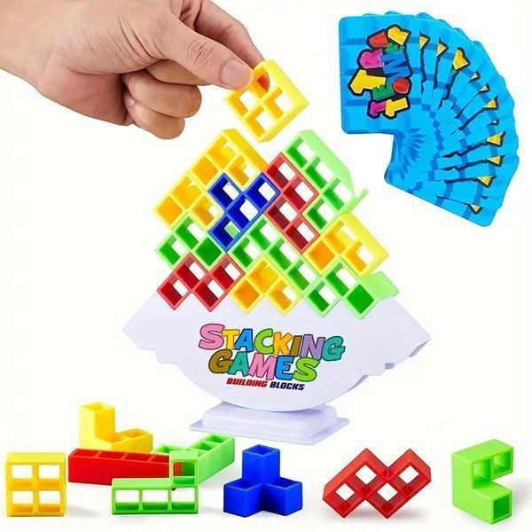 Настільна гра Башта-баланс, 48 деталей Настільна гра Башта-баланс, 48 деталей