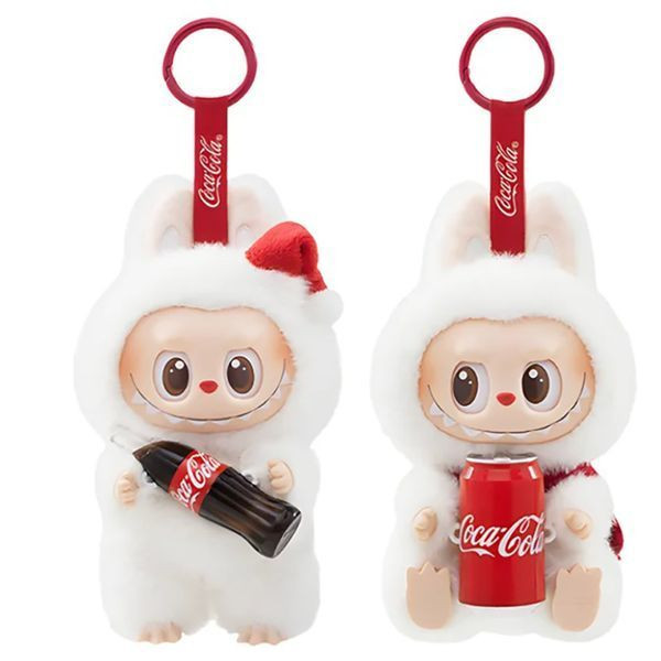 М'яка іграшка-брелок Labubu "Coca-Cola", 17см, Сюрприз