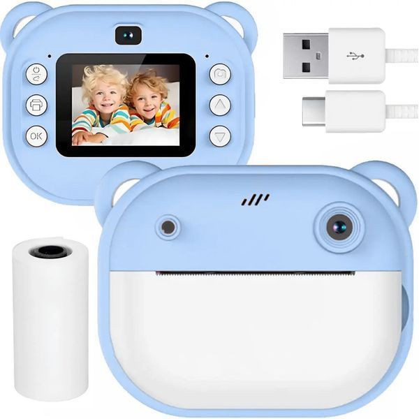 Дитяча камера миттєвого друку + 1 термопапір, Синій