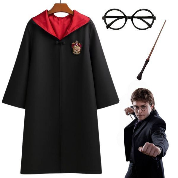 Костюм Гаррі Поттера з окулярами та чарівною паличкою, M