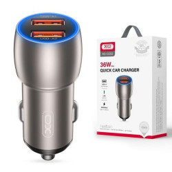 Автомобільний зарядний пристрій XO CC52, Smart Dual 2 USB QC3,0 (36W)