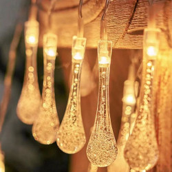 Гірлянда у вигляді краплі, від батарейок, 3 м, 20 LED, Теплий білий, AD-50569