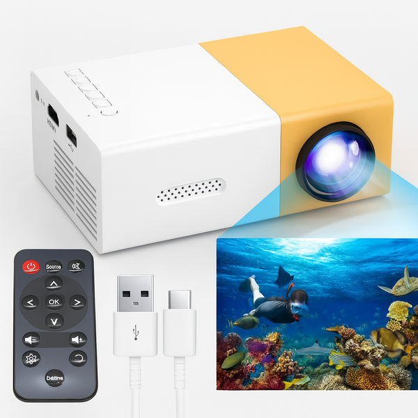 Міні-проектор Full HD з динаміком та пультом YG300