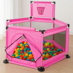 Дитячий манеж з кільцем та м'ячиками, Рожевий