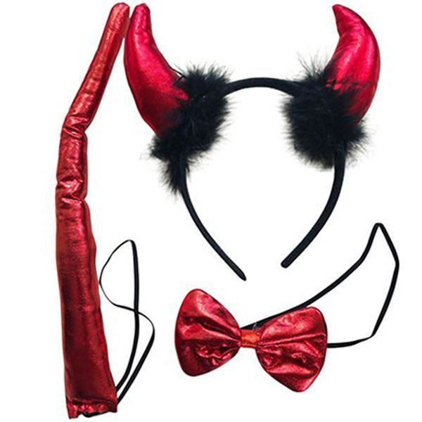 Карнавальний набір чортика з 3-х елементів (ріжки, хвіст, метелик)