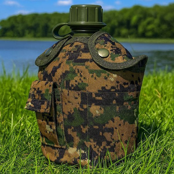 Тактична фляга у чохлі, 1 літр, Піксель