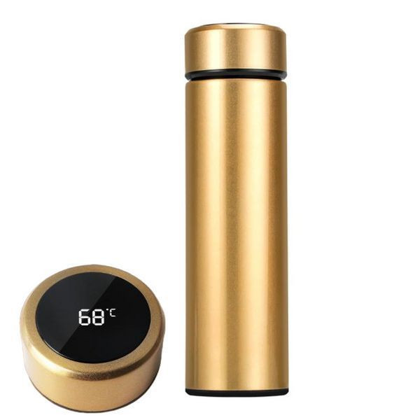 Термос сенсорний з LED індикатором температури 500 ml, Золотий