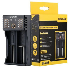 Зарядний пристрій для 2 акумуляторів, LiitoKala Lii-202, з USB