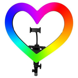 Кільцева LED лампа, 33см, Серце, JM33/ Світлодіодна лампа для тік струму