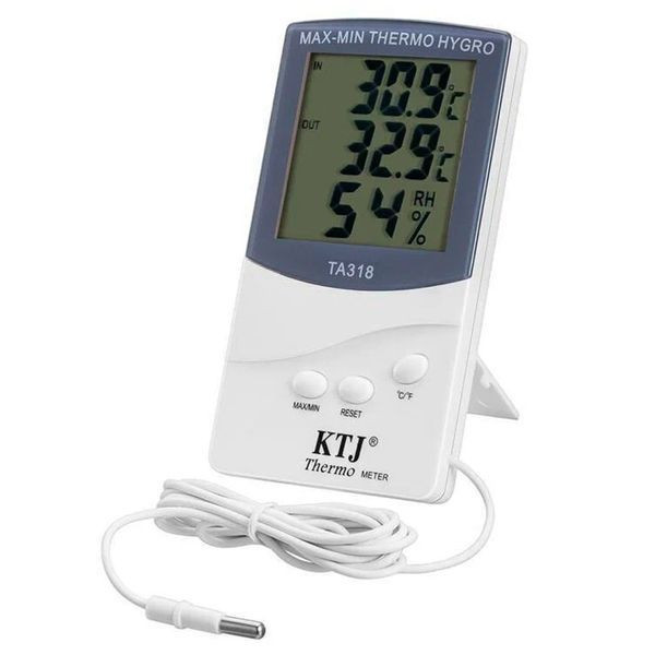 Цифровий термометр з виносним датчиком, на батарейках, TA 318