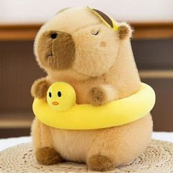 М'яка іграшка Капібара в окулярах з качечкою, 30 см