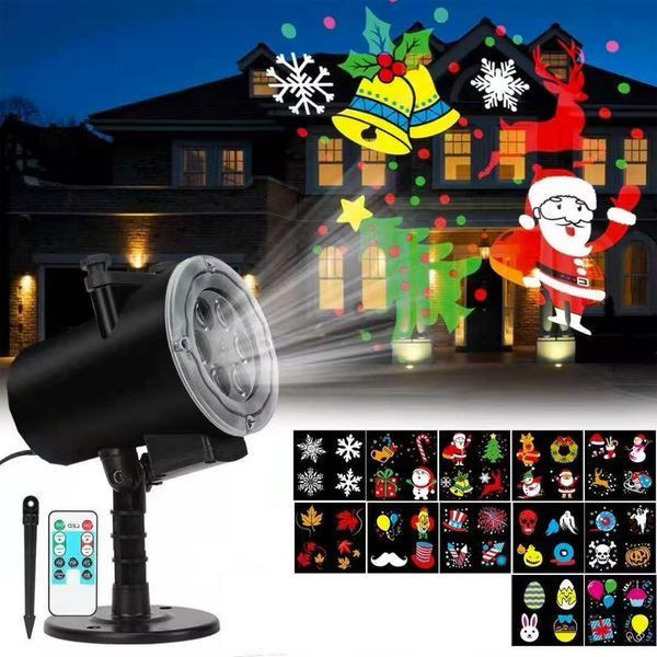 Вуличний лазерний проектор з пультом, 12 слайдів