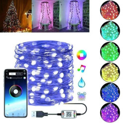 Розумна гірлянда 10м, USB, Bluetooth Xmas Lights 100LED RGB