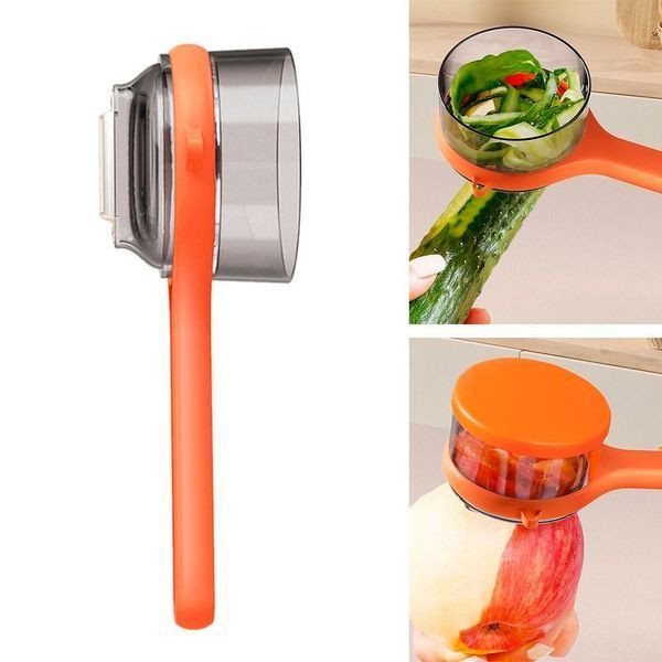 Ручна овочечистка з відсіком для зберігання очисток