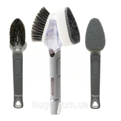 Багатофункціональна щітка для миття посуду з дозатором, MAG-582, Сіра